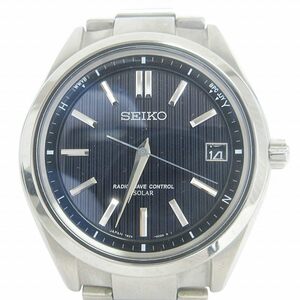 セイコー SEIKO ブライツ BRIGHTZ 腕時計 アナログ デイト ソーラー 電波 3針 SAGZ083 文字盤ブラック シルバーカラー ウォッチ ■SM3