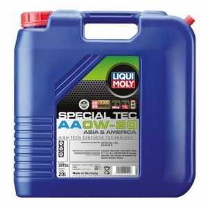 20924 スペシャルテックAA 0W20 20LLIQUI MOLY リキモリ LIQUI MOLY リキモリ エンジンオイル 0W-20 20L 20リットル Special Tec AA