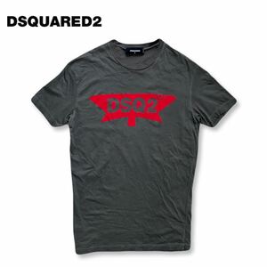 送料無料 DSQUARED2 ディースクエアード Cool Fit ロゴ 半袖 Tシャツ チャコール Ｍ　イタリア製 2018