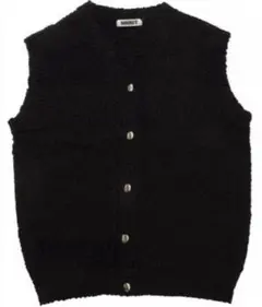 nknit mini V-neck KNIT vest ブラック