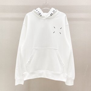 MAISON MARGIELA メゾンマルジェラ 上着 パーカー ジャケット 数字 logo Logo Embroidery Hoodie ホワイト 希少 中古 Lサイズ