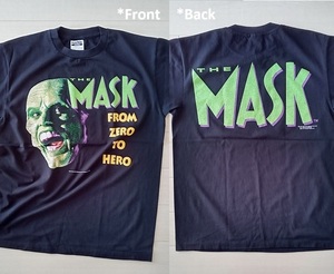 ★［ L ］「 THE MASK マスク Jim Carrey ジム・キャリー 映画 ビンテージスタイル プリントTシャツ 」新品