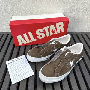 限定カラー CONVERSE ONE STAR J SUEDE BROWN US7 25.5cm ワンスター 日本製 ブラウン×ホワイト ONESTAR 新品 スニーカー MADE IN JAPAN