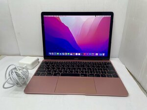 MacBook (Retina, 12-inch, Early 2016)A1534ローズゴールド/Core m3 8GB SSD 512GB◆S4082001