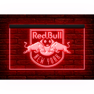 J571 // LED ネオンライトサイン New York Red Bulls レッドブル ニューヨーク■サイズ(約)：W300mm x H200mm