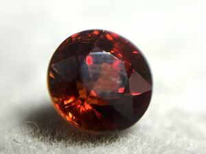 スペサルタイトガーネット 1.00ct 5.3mm VS ラウンド天然オレンジ　宝石　ナミビア