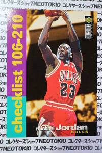 1995年 UPPER DECK バスケットボールカード チェックリストカード・マイケル ジョーダン(210) G