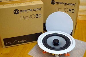 ★新品★Monitor Audio 埋込スピーカー Pro-IC80 2本セット 同軸2Way ユニット径20cm トップスピーカー、サラウンド等に