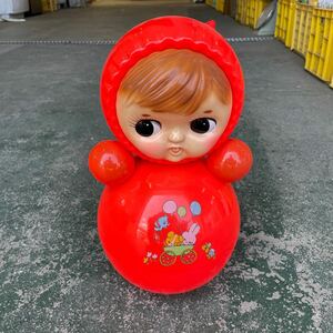 【店G-39】（現状品）昭和レトロ おきあがりこぼし 当時物 人形 起き上がりこぼし おもちゃ 赤ちゃん 高さ38横20㎝