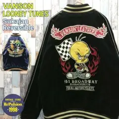 VANSON　バンソン　ルーニートゥーンズ　ベロア　レーヨン　スカジャン