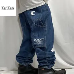 90s Karl Kani ワイド デニム ペインター バギーパンツ 刺繍 極太