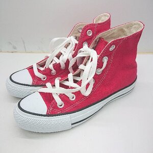 ◇ Θ ◎●未使用● CONVERSE コンバース オールスター ハイカットスニーカー サイズ23 レッド ホワイト レディース E