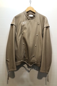 経堂) AMERI アメリ RETRO FAKE LEATHER JACKET レトロフェイクレザージャケット 01120630200 ベージュ F ※傷有