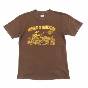 DUBBLE WORKS ダブルワークス Tシャツ フロッキー ブラウン size S #27300 送料360円 トップス アメカジ ウエアハウス