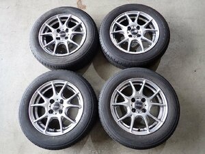 YS10917【送料無料175/65R14】フィット キューブ ノートなどに TOYO 中古夏タイヤアルミセット ▼14×5.5J 100/4H ET38▼