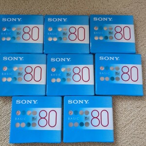 SONY　MD　BASIC　80分 8枚　未開封品　ソニー　mini disk　当時物