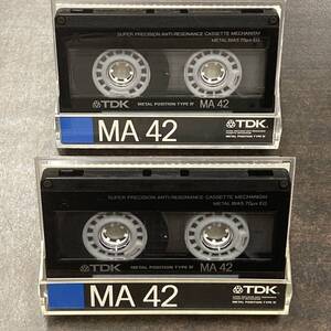 0197T TDK MA 42分 メタル 2本 カセットテープ/Two TDK MA 42 Type IV Metal Position Audio Cassette