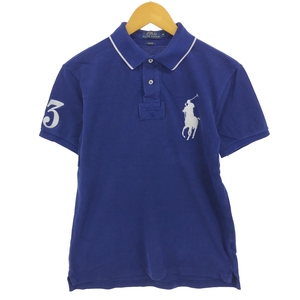 古着 ラルフローレン Ralph Lauren POLO RALPH LAUREN SLIM FIT ビッグポニー 半袖 ラガーシャツ メンズM相当 /eaa469200