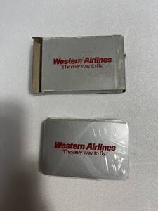 Western AirLines ウエスタン航空　トランプ　デッドストック(外箱除く)レア物エアライングッズコレクタブルビンテージアメリカ買い付け品