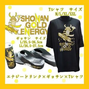 【決算在庫処分セール】　新品　湘南ゴールドエナジーロゴ入り　ドライTシャツ　ギョサン　おまけつき！