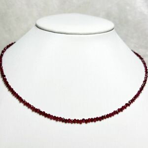 「天然石ネックレス37+5cmガーネット」necklace SILVER 