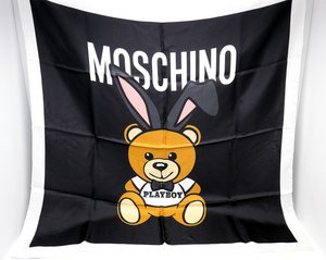 MOSCHINO モスキーノ シルク クマ プレイボーイコラボ スカーフ アパレル