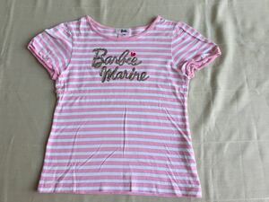 ★Barbie★バービー★ロゴがかわいい★ボーダー半袖Ｔシャツ★１４０★超美品★