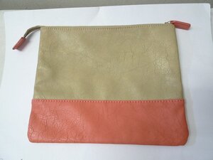 ◆Paul stuart ポールスチュアート バイカラー クラッチバッグ BAG 美品 