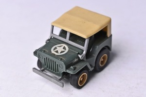 【コンバット チョロＱ】232★U.S. WILLYS MB JEEP★NO.C-01★グリーンｘサンドブラウン★連合軍★1980年代物★TAKARA★タカラ★絶版★