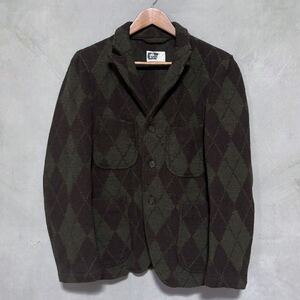 Engineered Garments エンジニアードガーメンツ ウールナイロン 肉厚 ラグ地 アーガイル ベッドフォード ジャケット size.XS グリーン USA