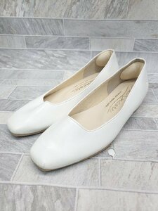 ◇ JOLI ENCORE ジョリー アンコール フラット パンプス サイズ22.5ｃｍ ホワイト レディース P