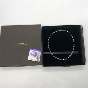 1円〜ミキモト真珠島 MIKIMOTO PEARL ISLAND パール sterling刻印 総重量約8.8g 全長約40㎝ ネックレス アクセサリー