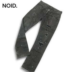 NOID. ノーアイディー 通年 クラッシュ加工★ ストレッチ スリム デニム パンツ ジーンズ Sz.1 メンズ 灰　C5B00122_1#R