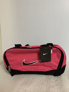 説明文必読/タグ付NIKE ナイキ スポーツバッグ /カバン/タグ記載48×23×23cm/ピンク系/鞄/生地タグピンの穴黴等経年/保管臭