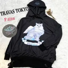 TRAVAS TOKYOトラバストーキョー　猫　パーカー ティアラ　ブラック