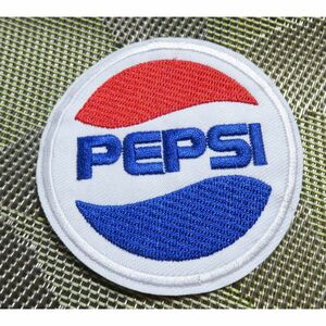 白青赤PS 円形◆新品ペプシPepsi刺繍ワッペン◆レース 自動車 バイカー バイク ロック音楽■ミリタリー ファッション■洋服・衣類・衣服DIY