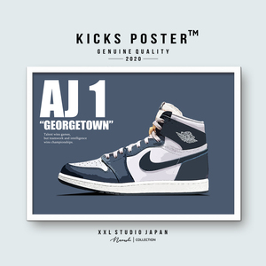 AJ1 エアジョーダン1 ハイ ジョージタウン カレッジ ネイビー GEORGETOWN キックスポスター 送料無料 AJ1-116