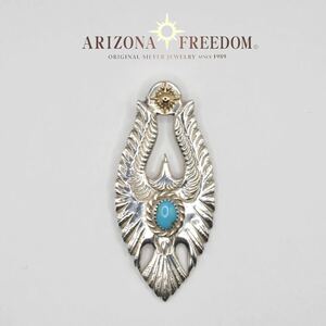【美品】Arizona Freedom 中太陽神&ターコイズイーグルペンダント アリゾナフリーダム