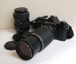 シャッター切れる◎ペンタックス ボディ+レンズ2本セット MV1 ブラック SMC PENTAX-M ZOOM 40-80 80-200mm フィルムカメラ　札幌市 豊平区