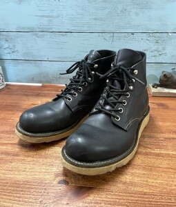 RED WING レッドウイング 8165 クラシックラウンド レザーブーツ 6 ブラック系 プレーントゥ