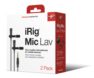 中古★IK Multimedia iRig Mic Lav 2 Pack iOS/Android/PC対応ラベリアマイクロフォン2本セット (ピンマイク）