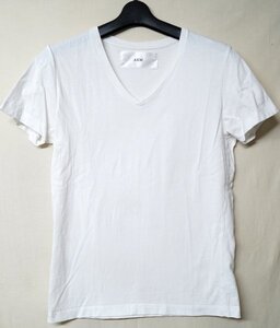 AKM Contemporary ヘビーコットンVネックTシャツ ホワイト