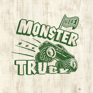 ■MONSTER TRUCK Tシャツ■Mサイズ（ホワイトxグリーン）FORD フォード