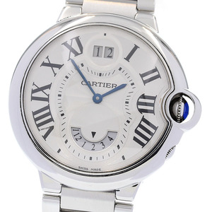 カルティエ CARTIER W6920011 バロンブルー 2タイムゾーン クォーツ メンズ 良品 _832228