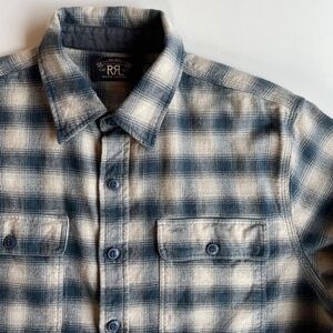 【キムタク着】RRL “Ombre Work Shirt” L オンブレ チェック ワーク シャツ グランメゾン 東京 木村拓哉 Ralph Lauren ヴィンテージ