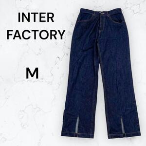 ＊INTER FACTORY＊センタースリットフレアパンツ デニム にっしー M