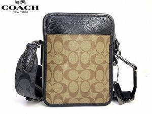 美品★送料無料 コーチ COACH メンズ サリバン クロスボディ シグネチャー ショルダーバッグ CC090