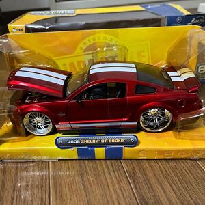 1/24Jada2008シェルビーGT-500KRワインレッドアメ車