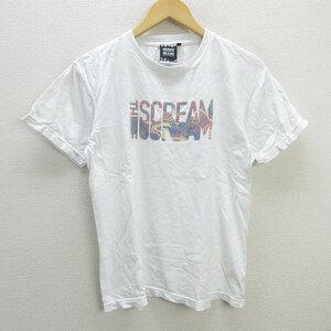 G■ビームス/BEAMS MUNCH プリントTシャツ【M】白/men