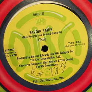 CHIC/LE FREAK SAVOIR FAIRE 中古レコード